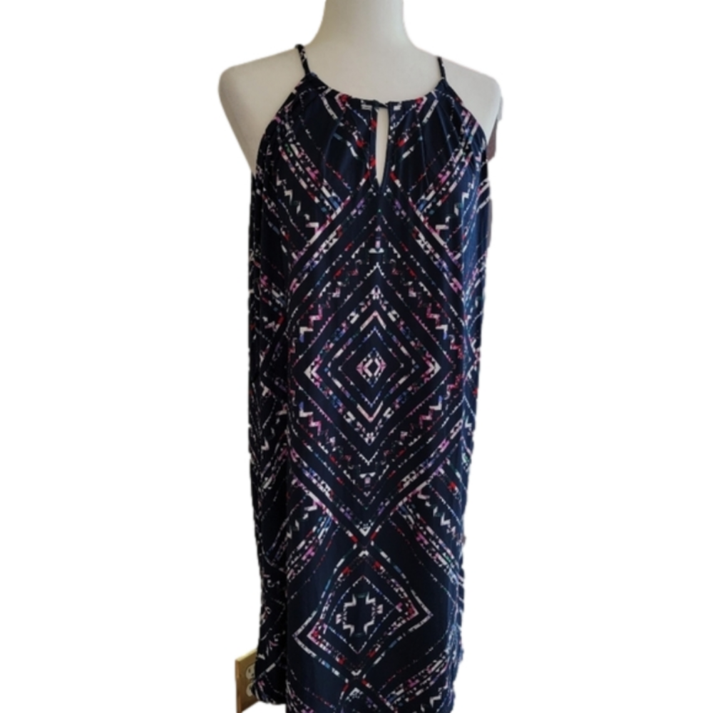 Banana Republic Navy Blue Halter Dress Size Medium EUC